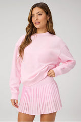 cozy fleece crew neck sweatshirt