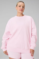 cozy fleece crew neck sweatshirt