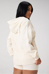 cozy fleece oversized zip up hoodie