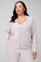 cloud jersey full zip hoodie