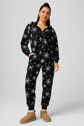 cozy fleece hooded onesie