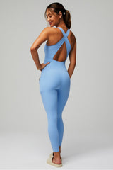 oasis rib twist front 7/8 jumpsuit