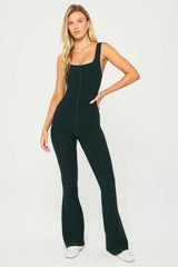 heatherflex kick flare jumpsuit