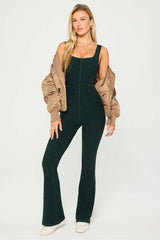 heatherflex kick flare jumpsuit