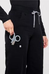 high-rise wide leg scrub pant