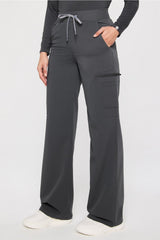 high-rise wide leg scrub pant