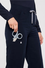 high-rise wide leg scrub pant