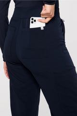 high-rise wide leg scrub pant