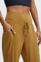 sleek knit drawstring pant