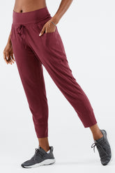 sleek knit drawstring pant