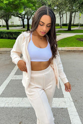 plush interlock wide leg pant