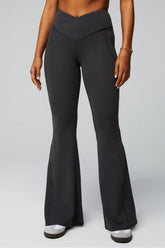 oasis pureluxe high-waisted crossover flare