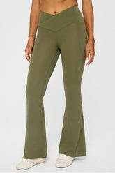 oasis pureluxe high-waisted crossover flare