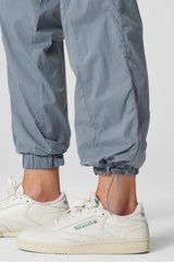 ultra high-waisted piped nylon pant