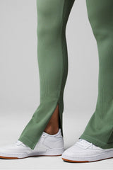seamless high-waisted slit pant
