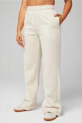cozy fleece wide leg sweatpant