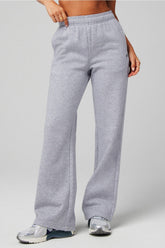 cozy fleece wide leg sweatpant