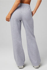 cozy fleece wide leg sweatpant