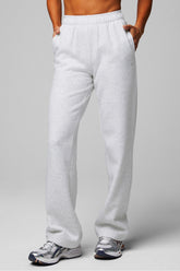 cozy fleece wide leg sweatpant