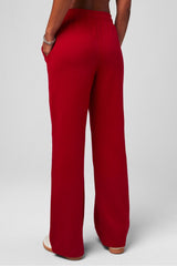 cozy fleece wide leg sweatpant