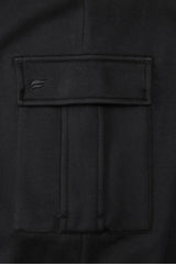 cozy fleece wide leg cargo sweatpant