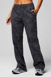 cozy fleece wide leg sweatpant