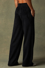 cozy cord high-waisted wide leg pant
