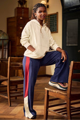 year round terry wide leg snap pant