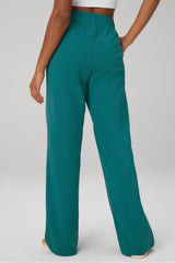 year round terry wide leg pant