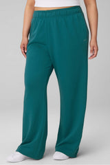 year round terry wide leg pant