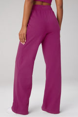 year round terry wide leg pant