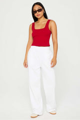 year round terry wide leg pant