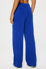 year round terry wide leg pant