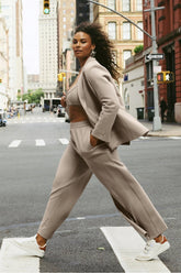 wide leg seamed pant