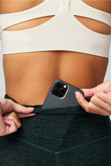 heatherflex high-waisted mini flare