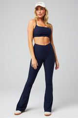heatherflex high-waisted mini flare