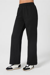 cozy fleece wide leg sweatpant