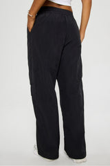 woven crinkle pant