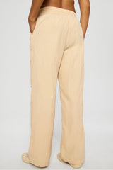 woven crinkle pant