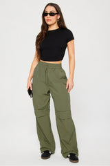 woven crinkle pant