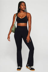 sleek seamless high-waisted flare pant