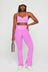 sleek seamless high-waisted flare pant