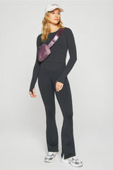 sleek seamless high-waisted flare pant