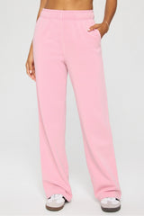 year round terry wide leg pant