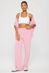 year round terry wide leg pant