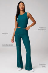 cloud jersey foldover flare