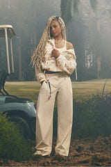 pleated wide leg trouser