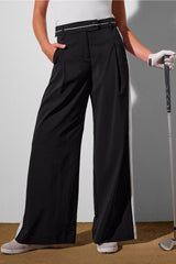 pleated wide leg trouser