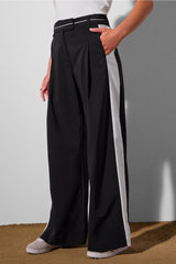 pleated wide leg trouser