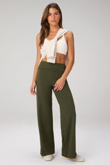 pureluxe foldover straight leg pant